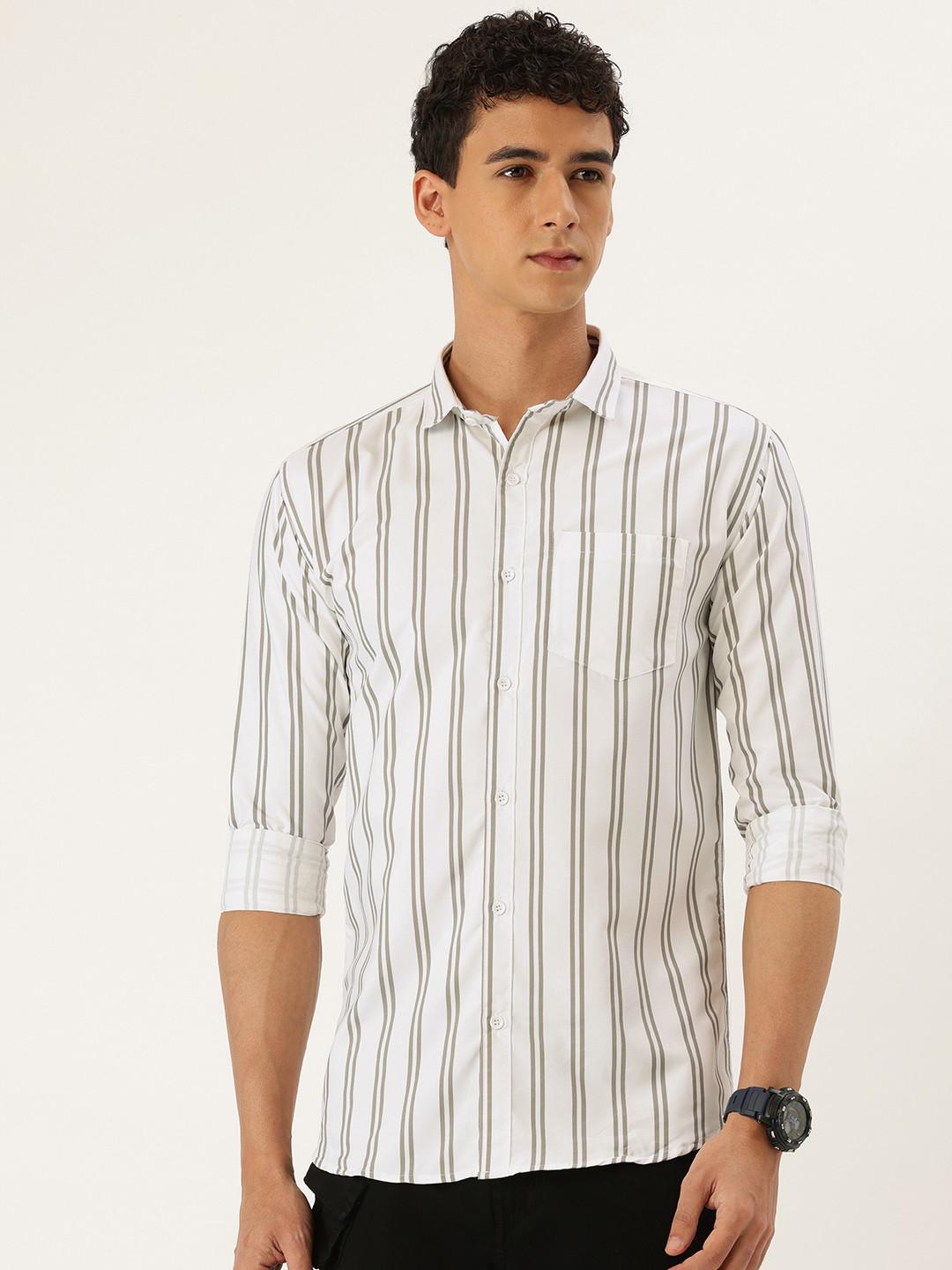 FIFTY TWO Striped Casual Shirt