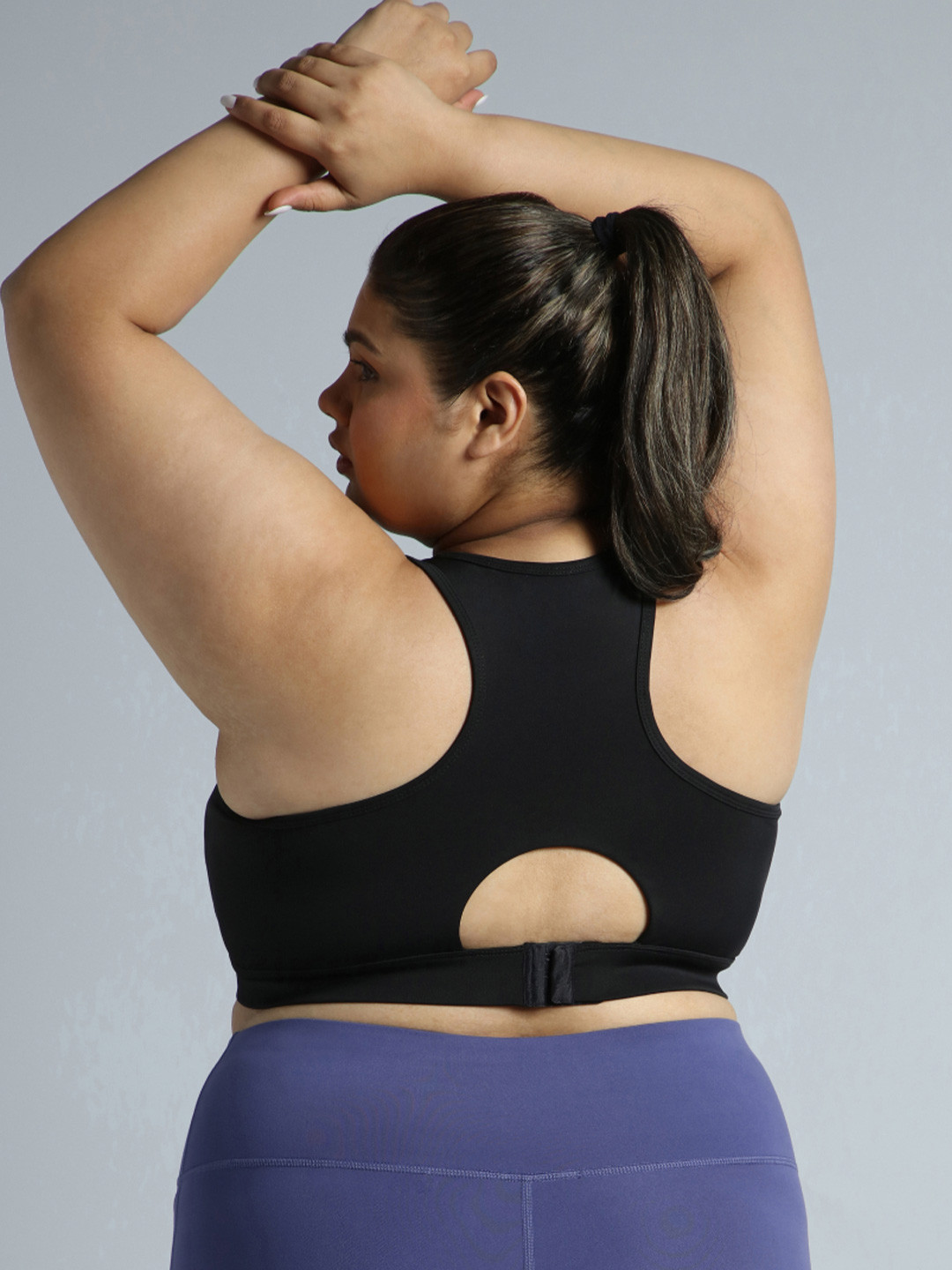 Cult Women Racer Back Hook Running High Support Plus Size Sports Bra