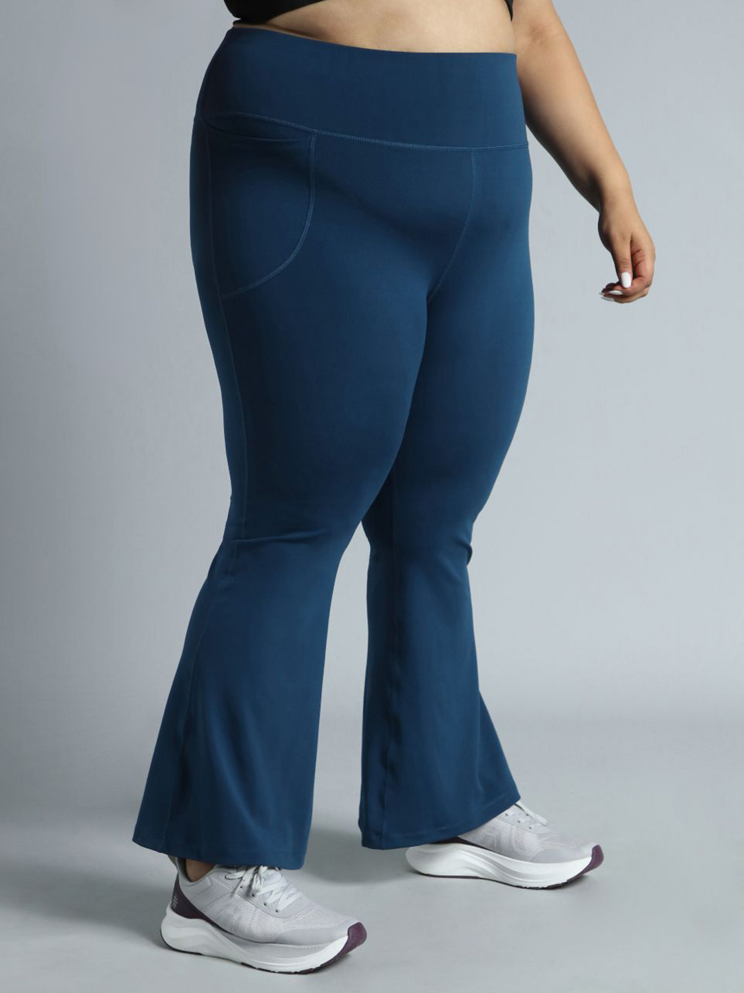 CULT Women Navy All Format Training Plus Size Flared Pants