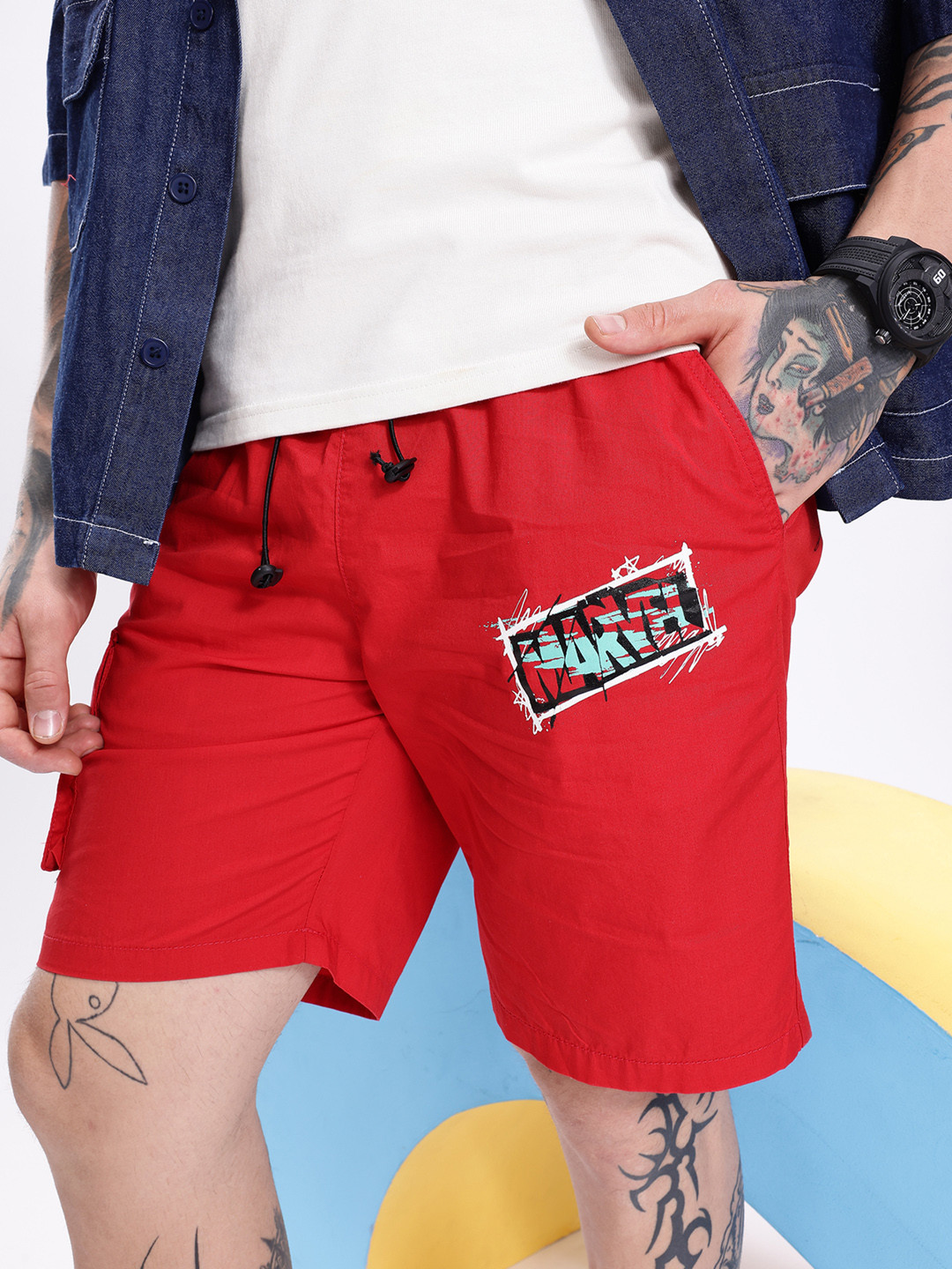 Kook N Keech Men Superhero Printed Marvel Shorts