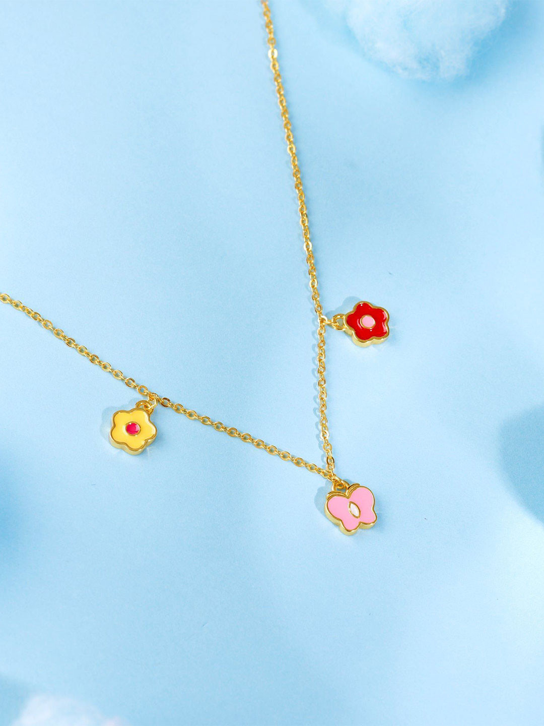 GIVA Girls Sterling Silver Gold-Plated Necklace