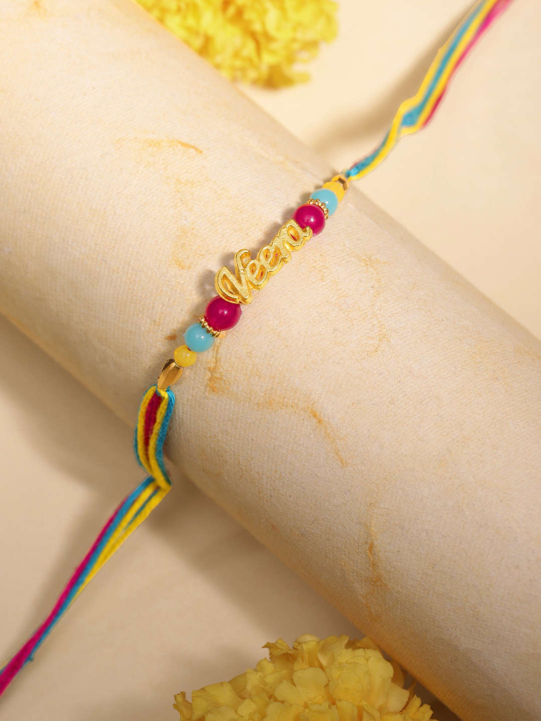 Veera TOS Traditional Rakhi Set 1 with Kumkum Chawal