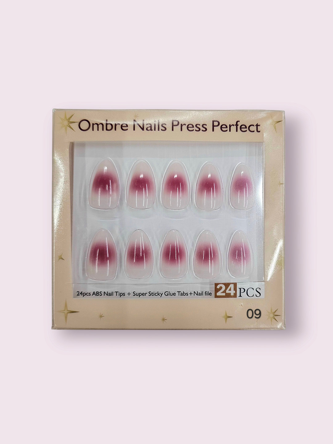 RANORE Set Of 24 Ombre Effect Reusable Press On Nails - Shade 9