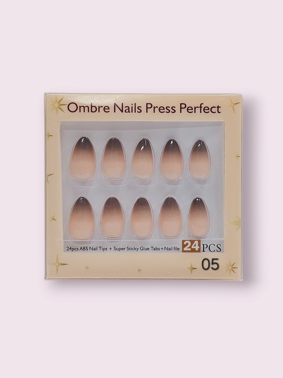 RANORE Set Of 24 Ombre Effect Reusable Press On Nails - Shade 5