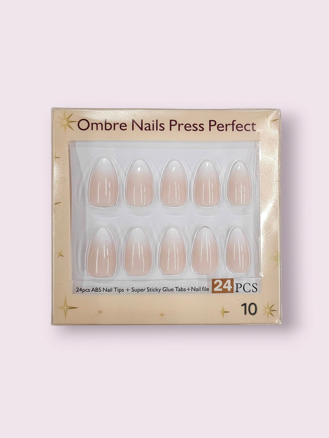 RANORE Set Of 24 Ombre Effect Reusable Press On Nails - Shade 10