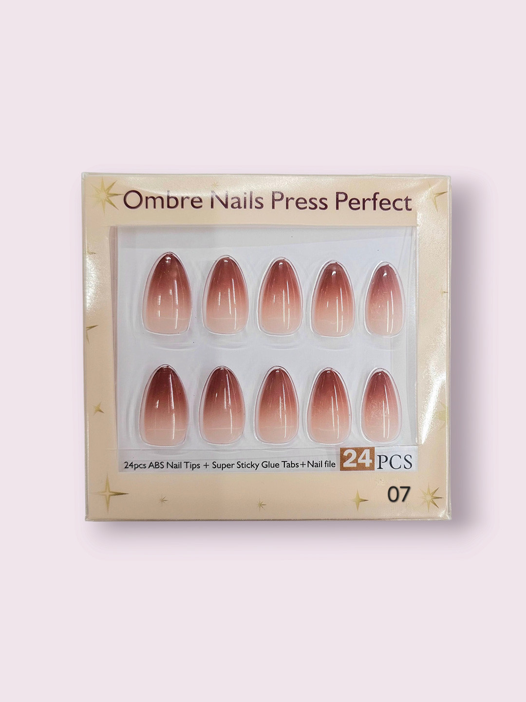 RANORE Set Of 24 Ombre Effect Reusable Press On Nails - Shade 7
