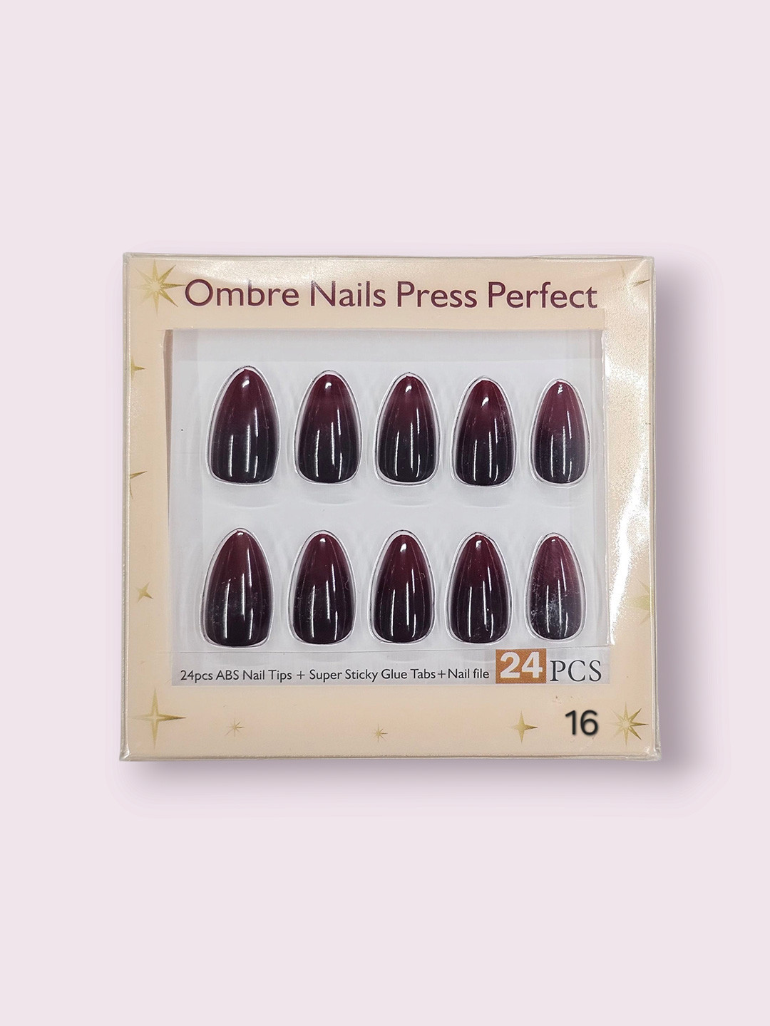 RANORE Set Of 24 Ombre Effect Reusable Press On Nails - Shade 16