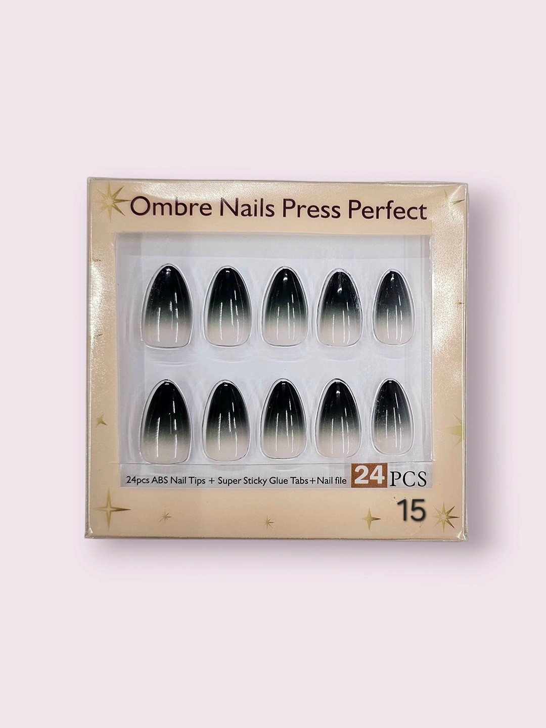 RANORE Set Of 24 Ombre Effect Reusable Press On Nails - Shade 15