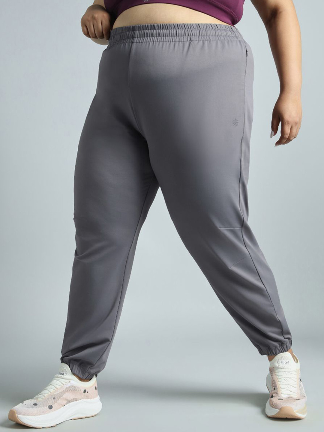 Cult Women Dark Grey Everyday Essential Cotton Joggers