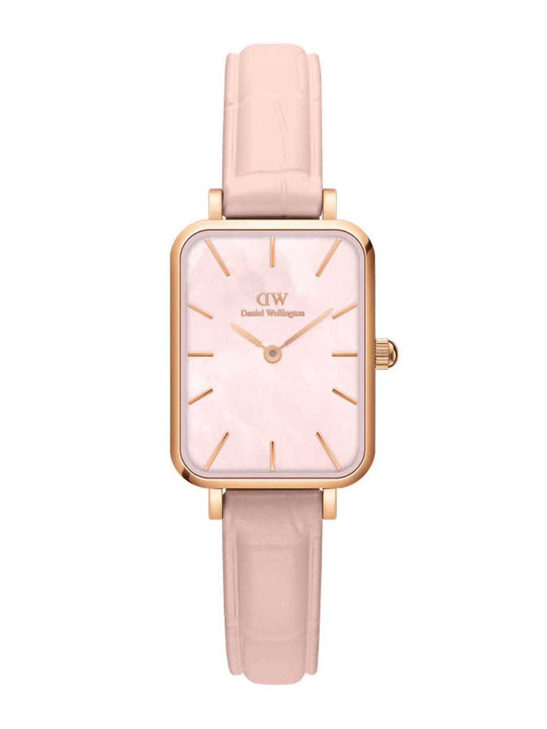 Daniel Wellington Women Quadro Pressed Rouge Leather Analogue Watch - DW00100508K