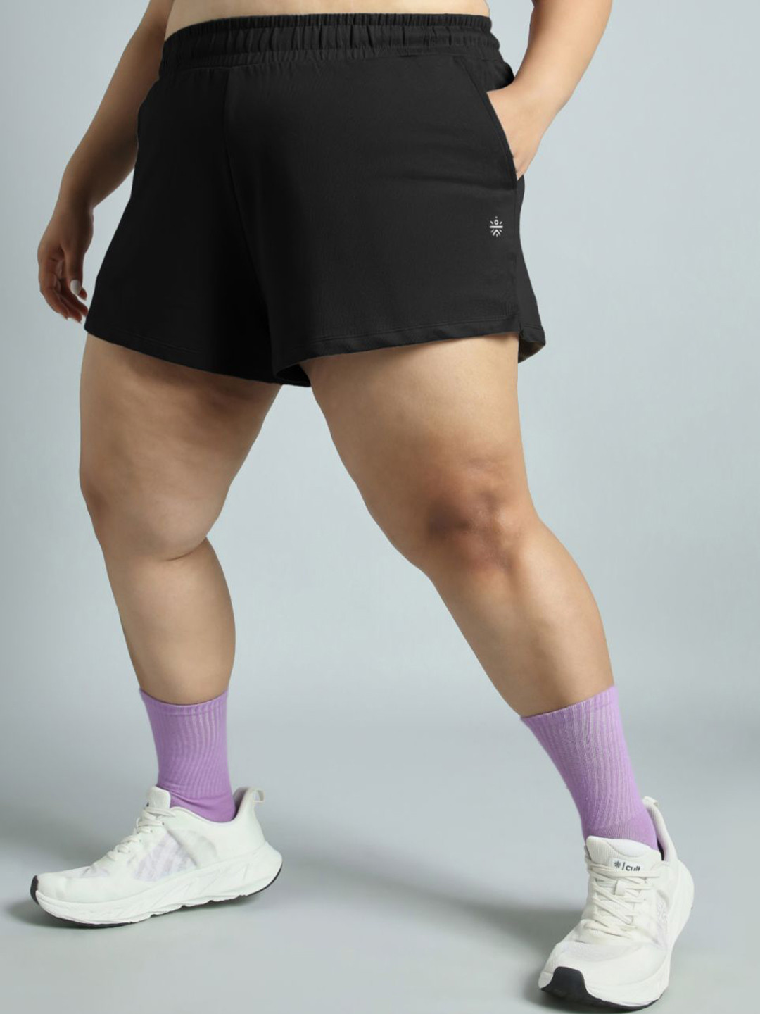 Cult Women'S Black Everyday Essential Cotton Shorts