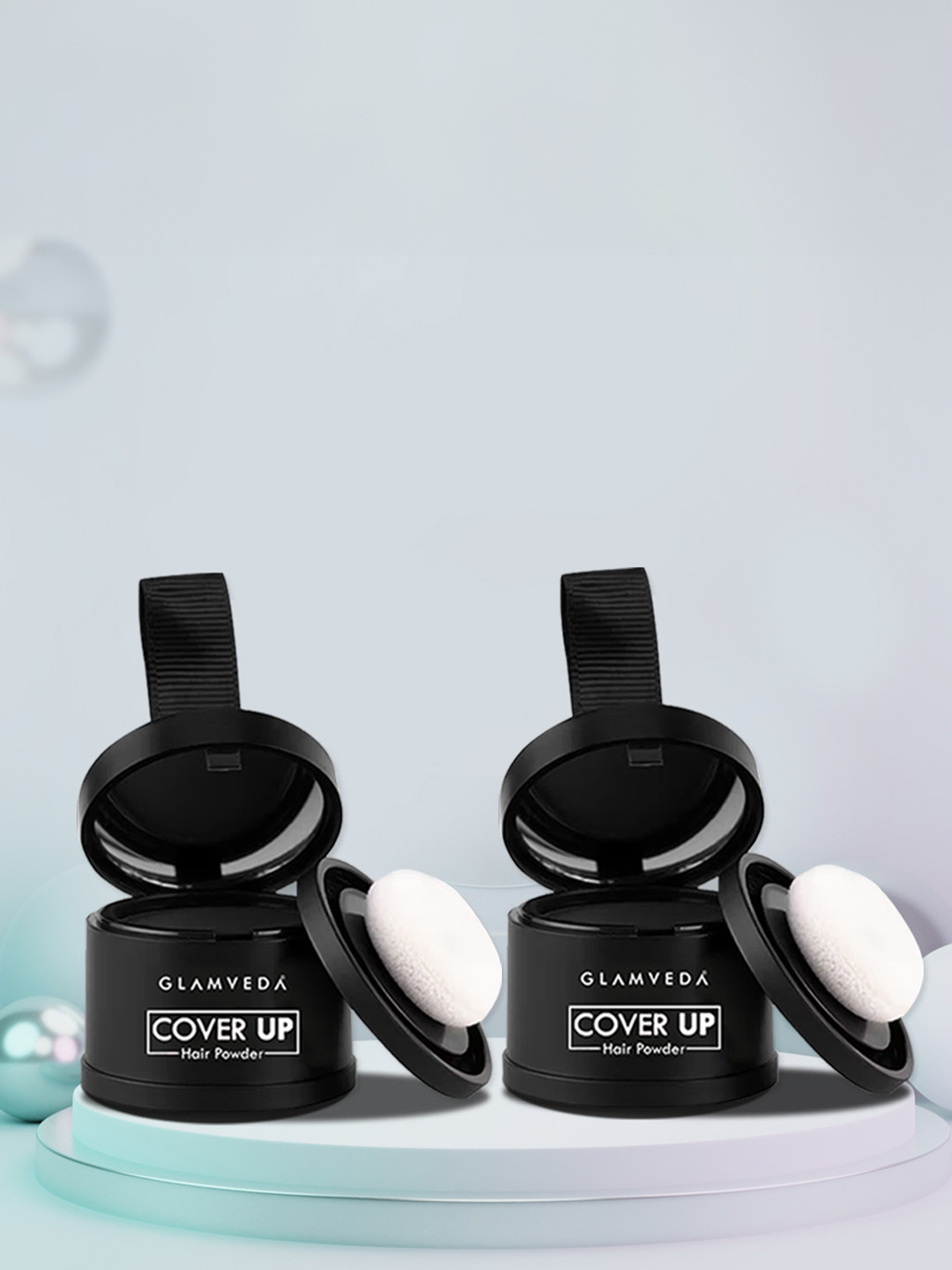 GLAMVEDA Set Of 2 Cover-Up Long Lasting Hair Powder- 4 g Each- Black