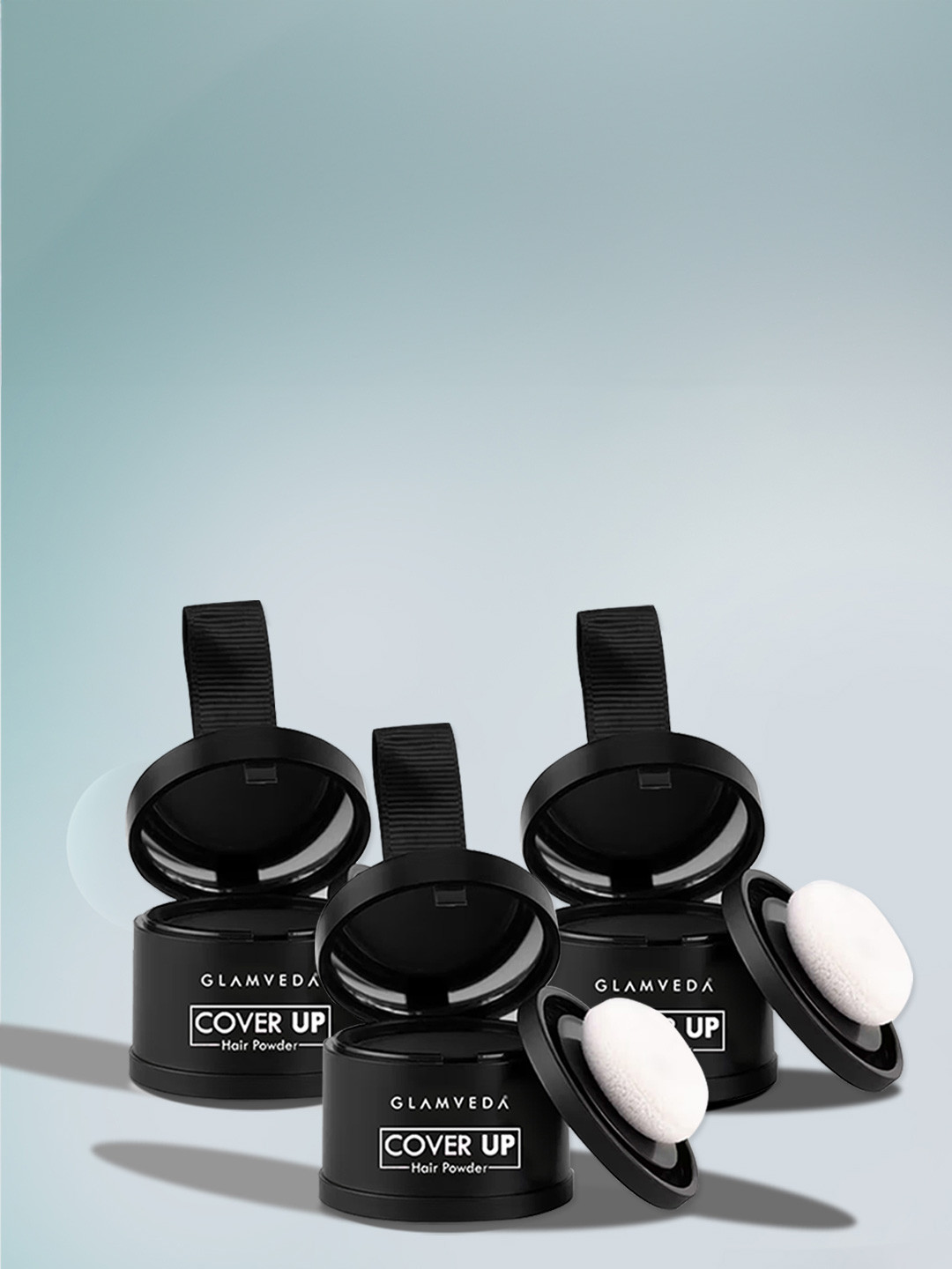 GLAMVEDA Set Of 3 Cover-Up Hair Powder- 4 g Each- Black