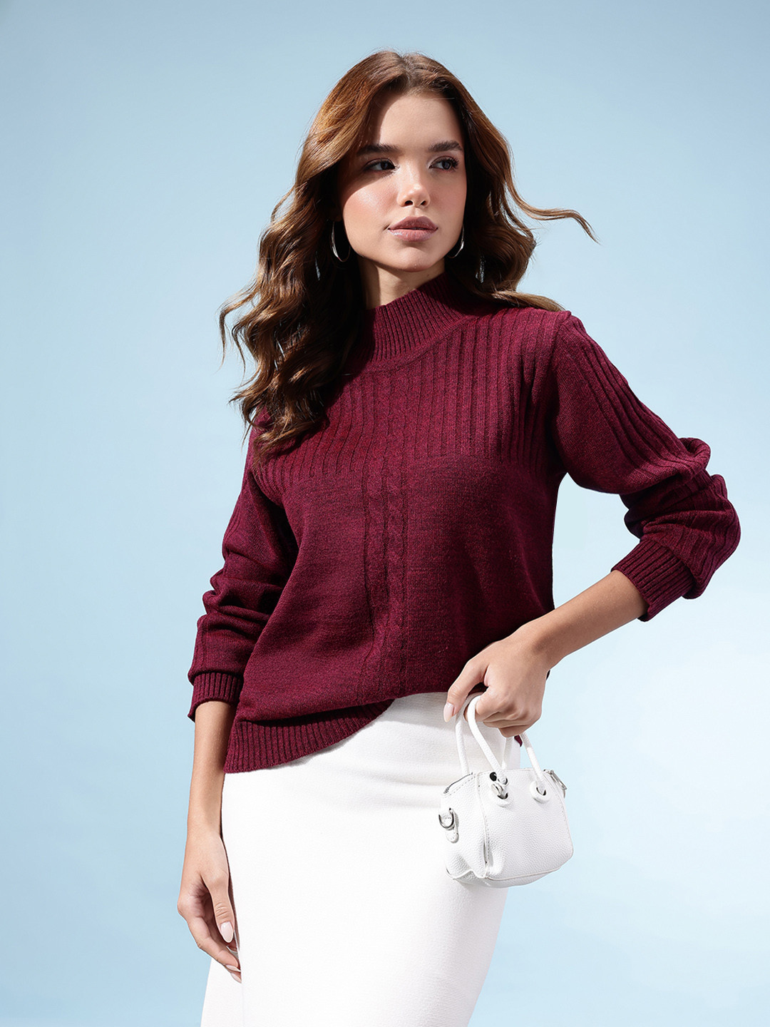 SZN Women Cable Knit Pullover