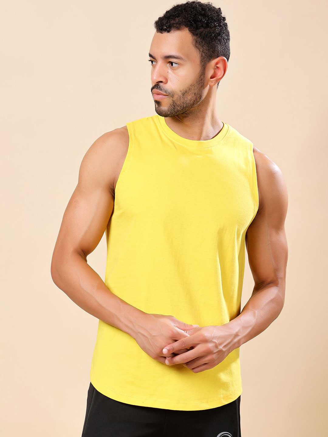 Friskers Round Neck Pure Cotton Gym Vest 170725AE-06