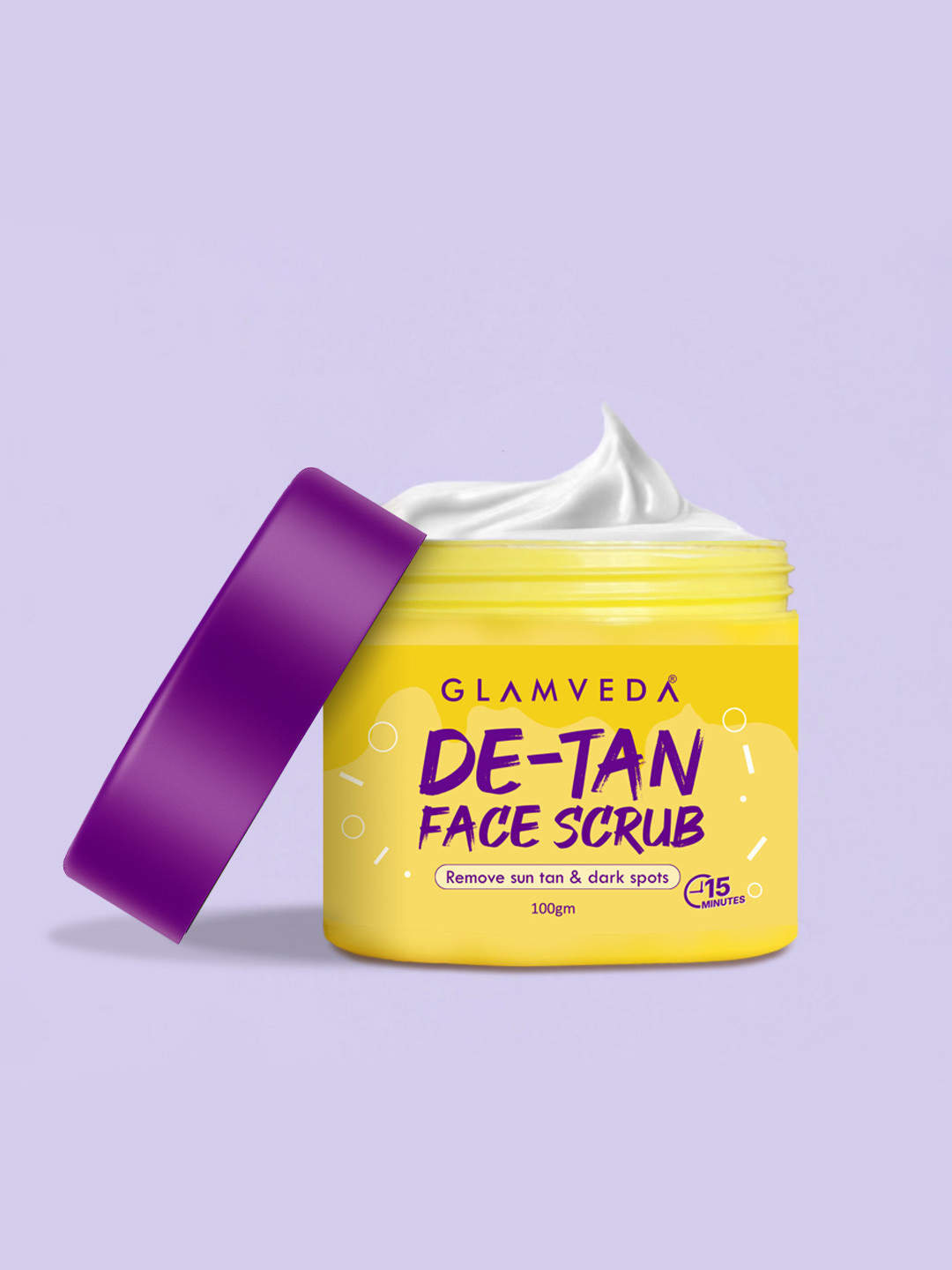 GLAMVEDA Unisex Detan Face Scrub Removes Sun Tan & Dark Spots