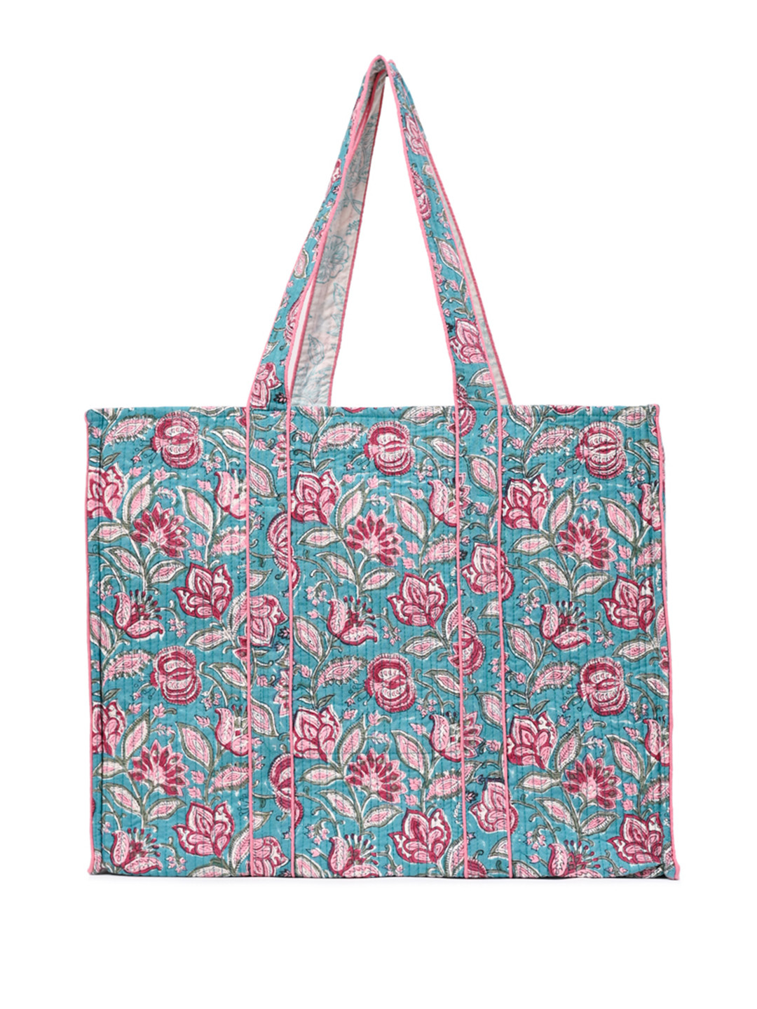 Block N Style Unisex Floral Printed Shopper Tote Bag