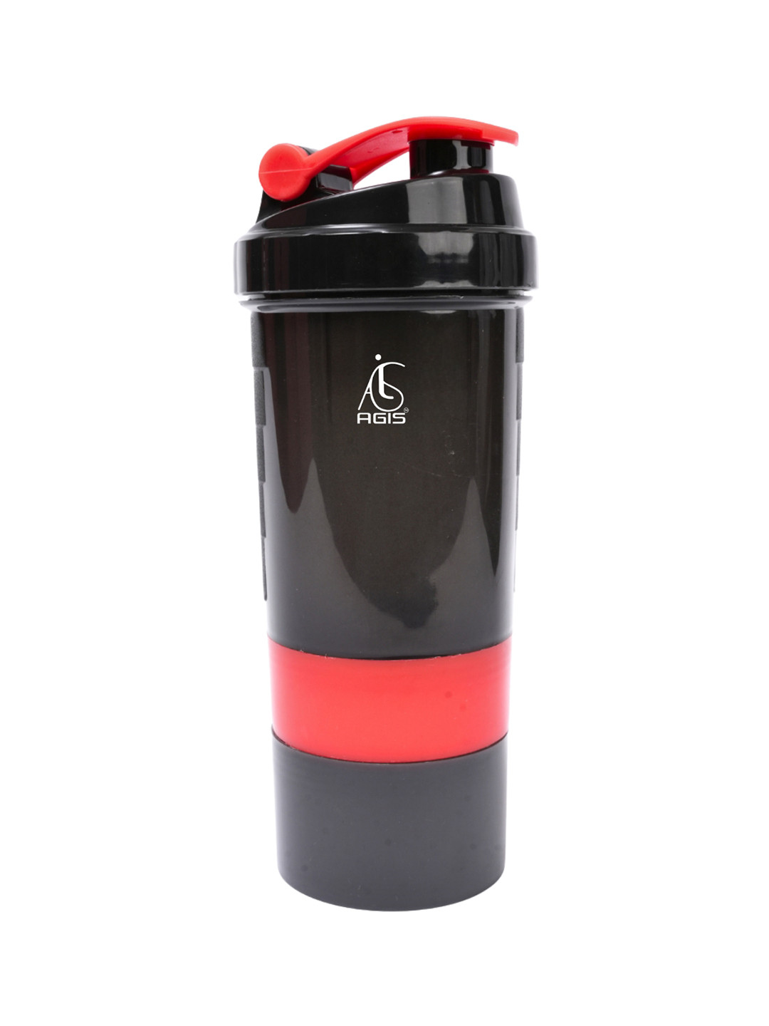 AGIS Red & Black Single Plastic Printed Water Bottle