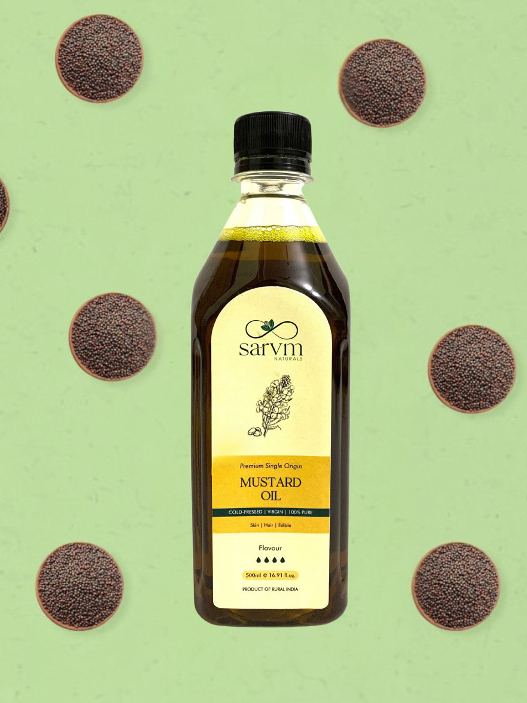 Sarvm Naturals Cold Pressed Mustard Oil - 500 ml