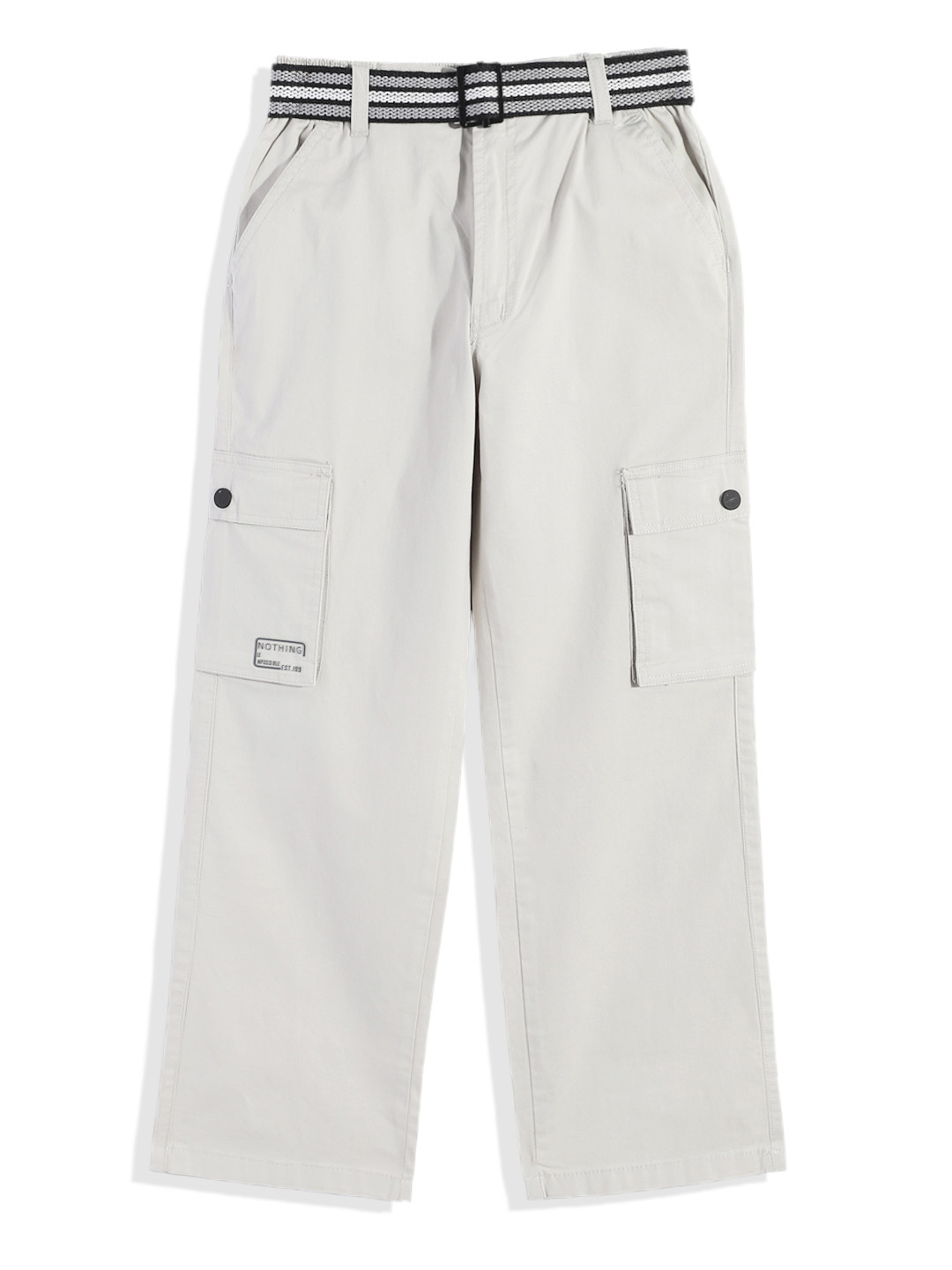 CAVIO Boys Comfort Relaxed Fit Cargos Trousers With Belt