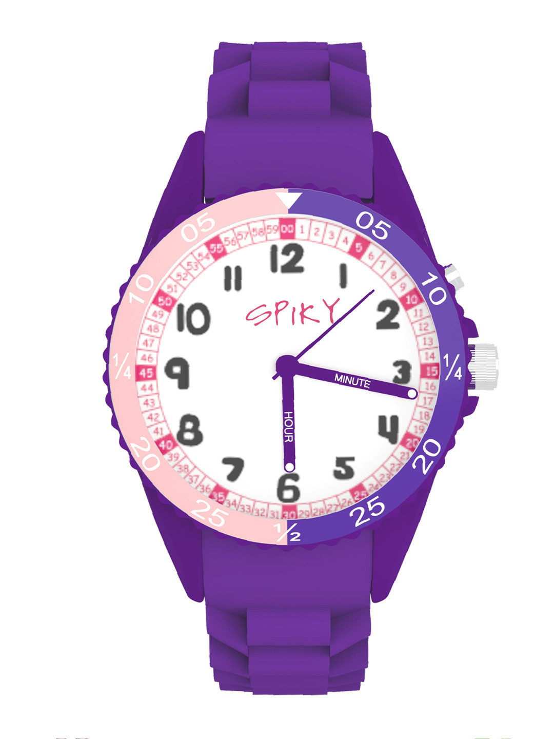 Spiky Kids Dial & Textured Straps Analogue Watch SPKEVA30_C4_Pur