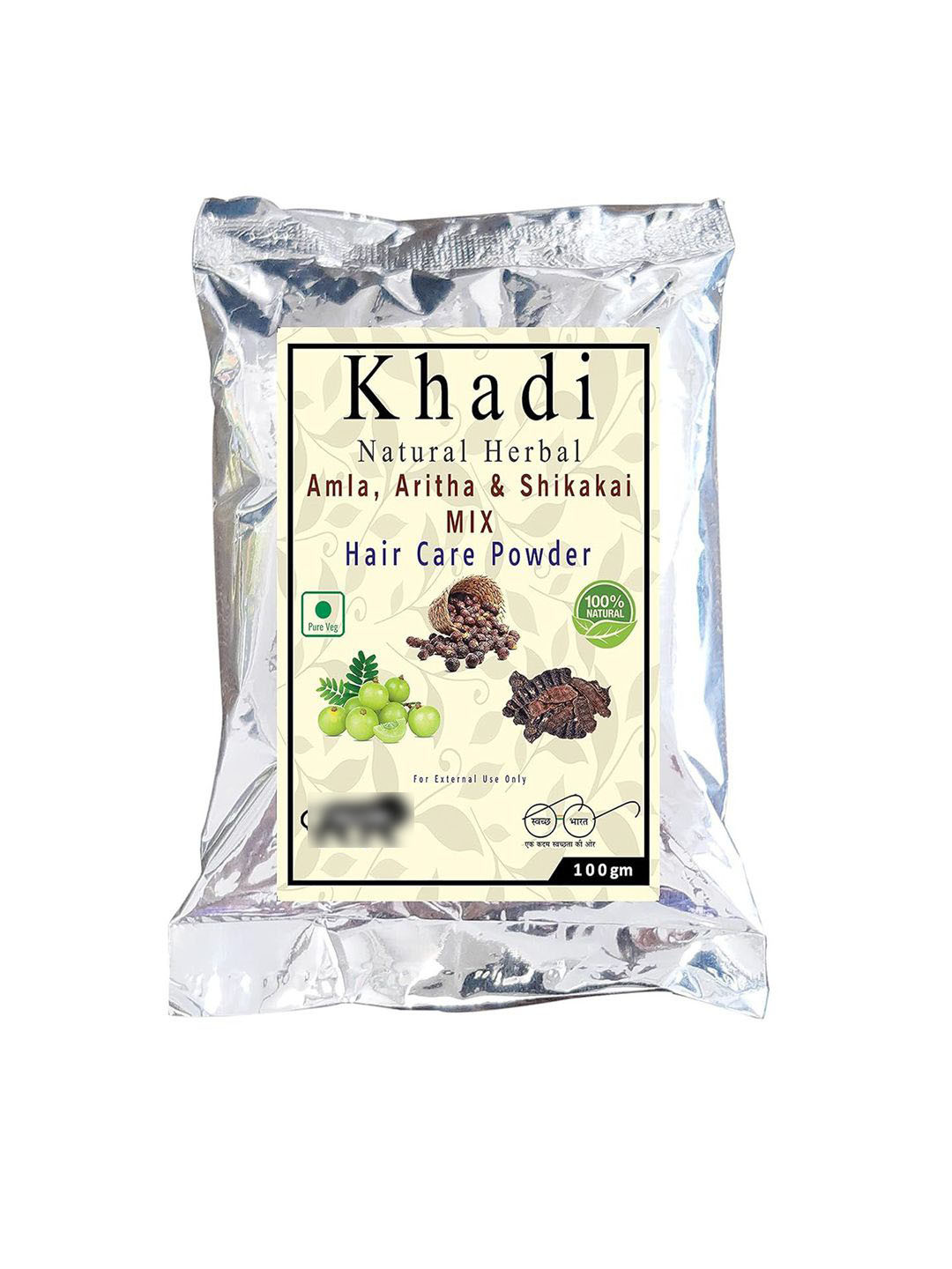 khadi natural herbal Natural Amla Aritha & Shikakai Powder Shampoo- 100 g