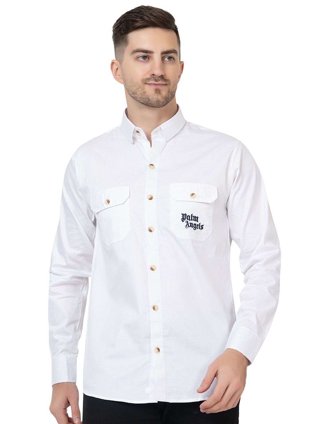MODERNITY Men Comfort Fit Solid Spread Collar Cotton Casual Shirt