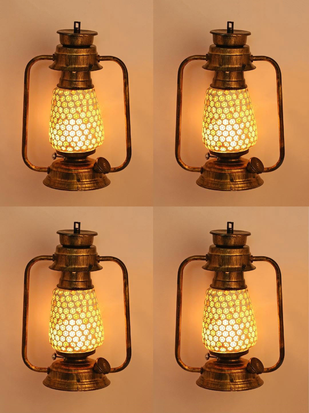 SOMIL Gold Cylinder Glass Wall Lamps