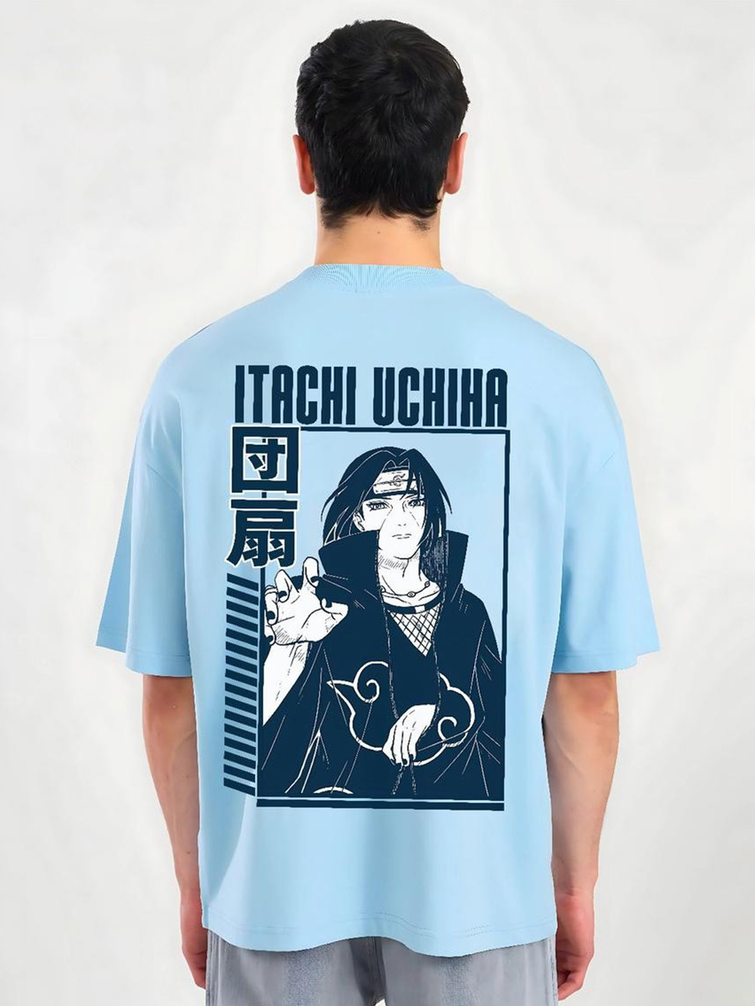 MEGAKART Men Premium Itachi Uchiha Anime Lifestyle Oversized Tees
