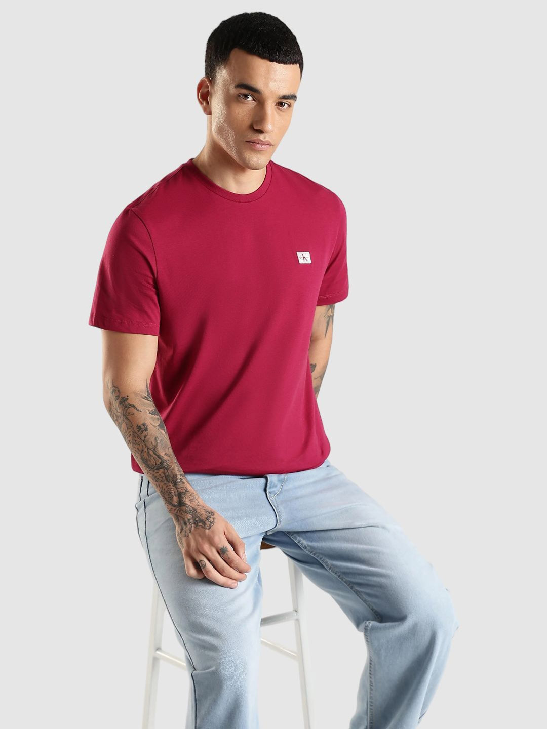 Calvin Klein Jeans Brand Logo Printed Cotton T-shirt