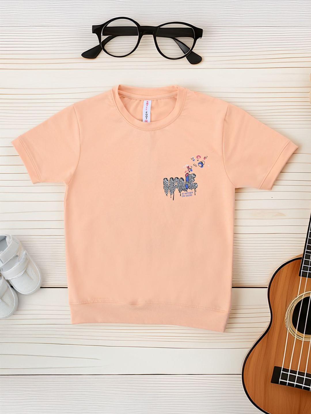 THE WEAVERS SHOP BY RAAVI Boys Graphic Printed Cotton Regular Fit T-shirt