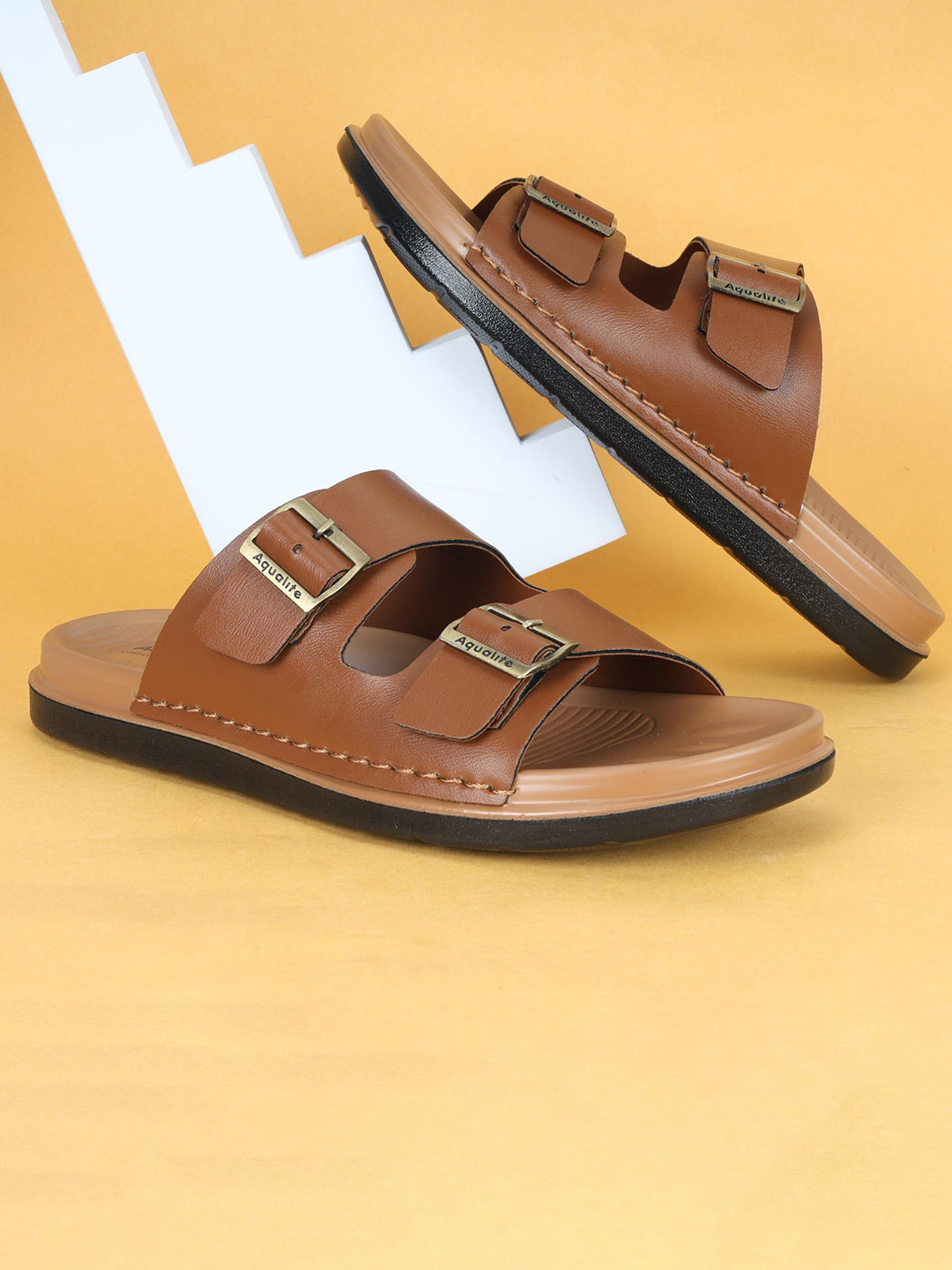 Aqualite Men Ethnic PU Comfort Sandals