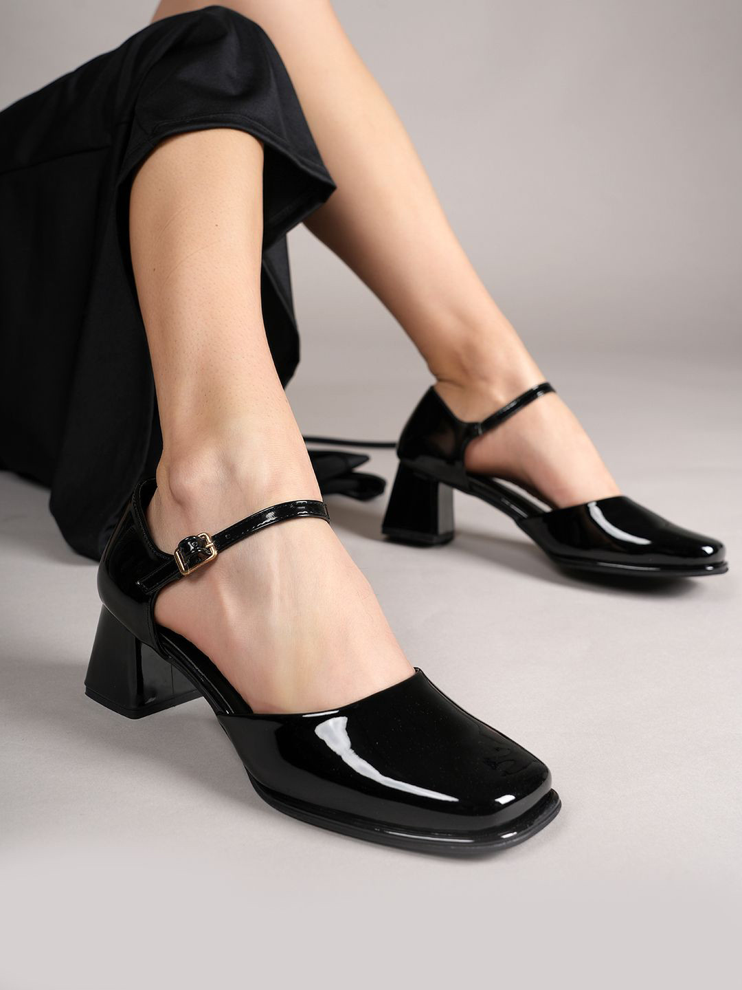DROP BOLD Women Block Heel Pumps