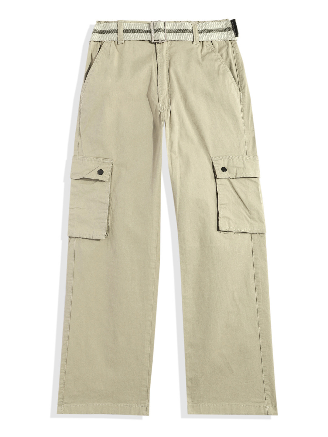 CAVIO Boys Comfort Solid Cargos Trousers with Belt