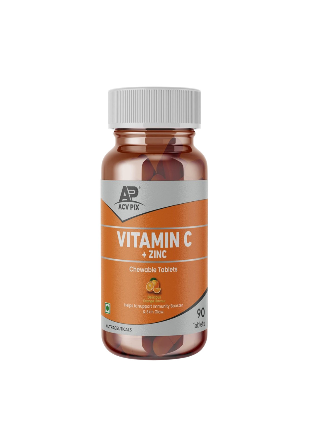 ACV-PIX Vitamin C + Zinc Chewable Tablets - 90 Tablets