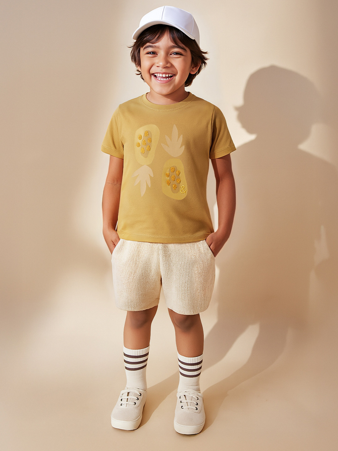 TALES & STORIES Boys Khaki Tshirts