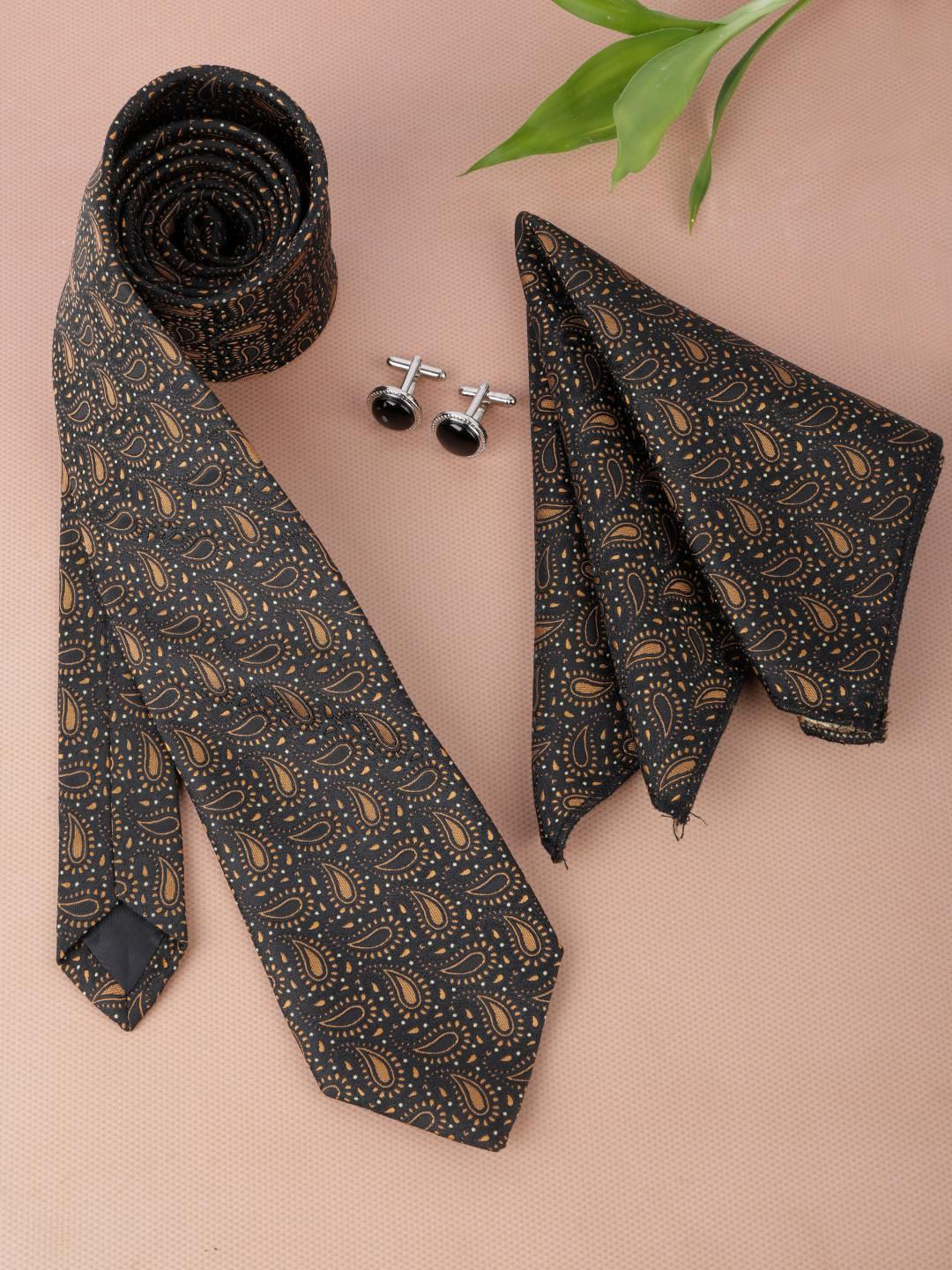 ELLIS Men Accessory Gift Set of Tie, Cufflinks, Pocket Square Comes with a box