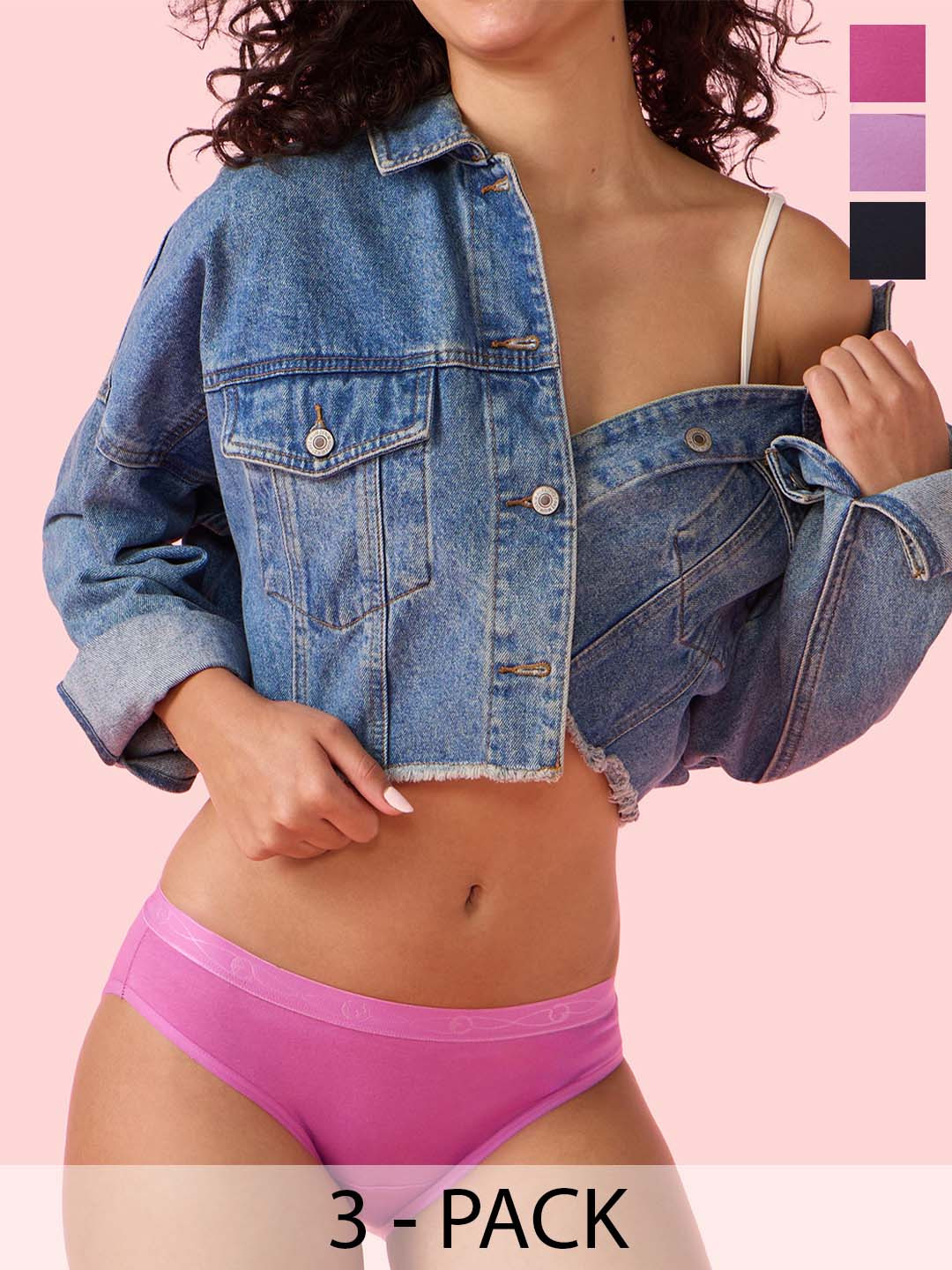 Enamor Pack Of 3 Low-Rise Breathable Antimicrobial Basic Briefs CB07 MCS P3