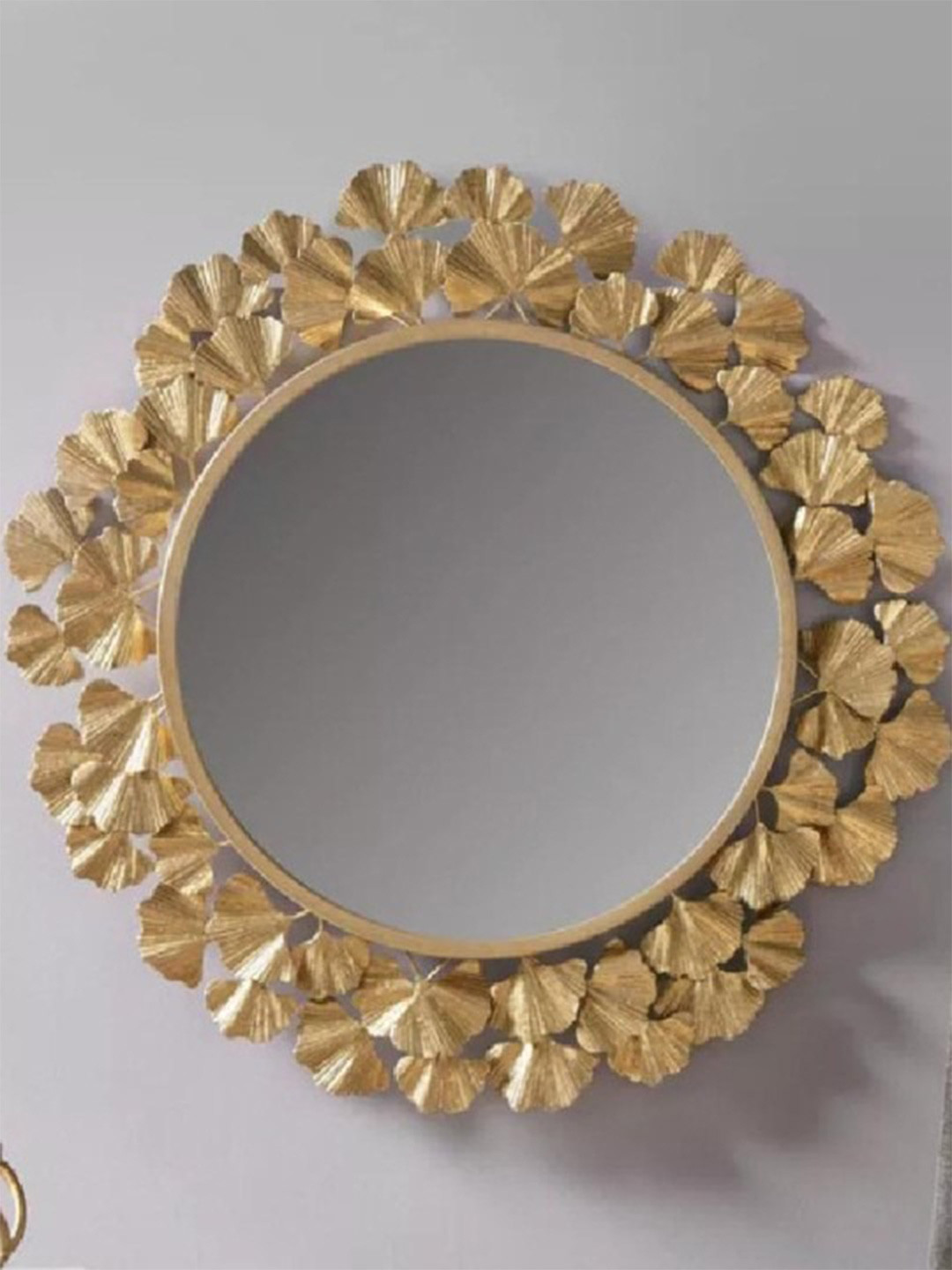 Urban Hamlet Ornate Ginkgo Leaf Pattern Wall Mirror