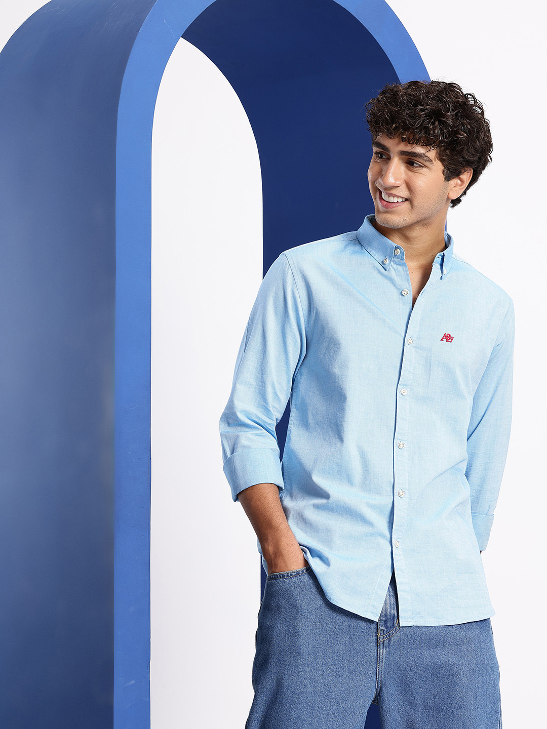 Aeropostale Men Premium Button Down Collar Pure Cotton Casual Shirt