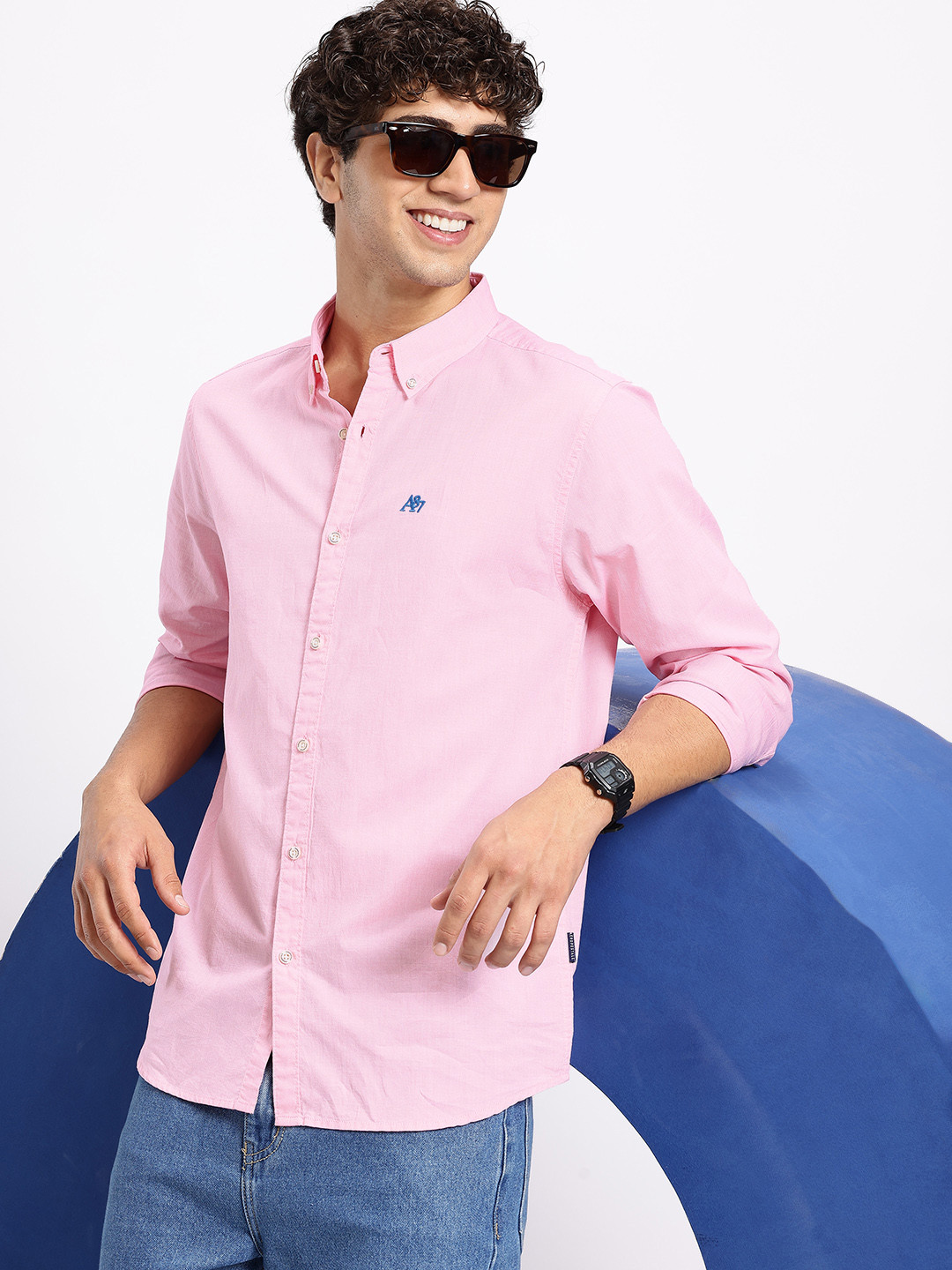 Aeropostale Men Premium Button Down Collar Pure Cotton Casual Shirt