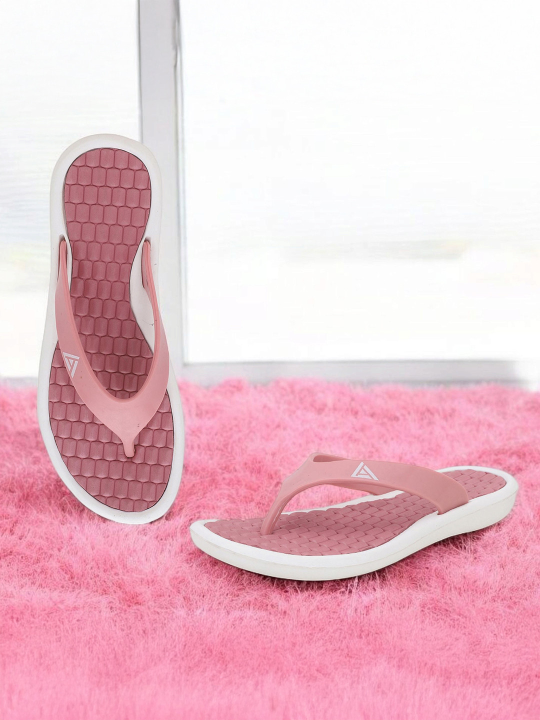 Pampy Angel Women Peach Croslite Thong Flip-Flops