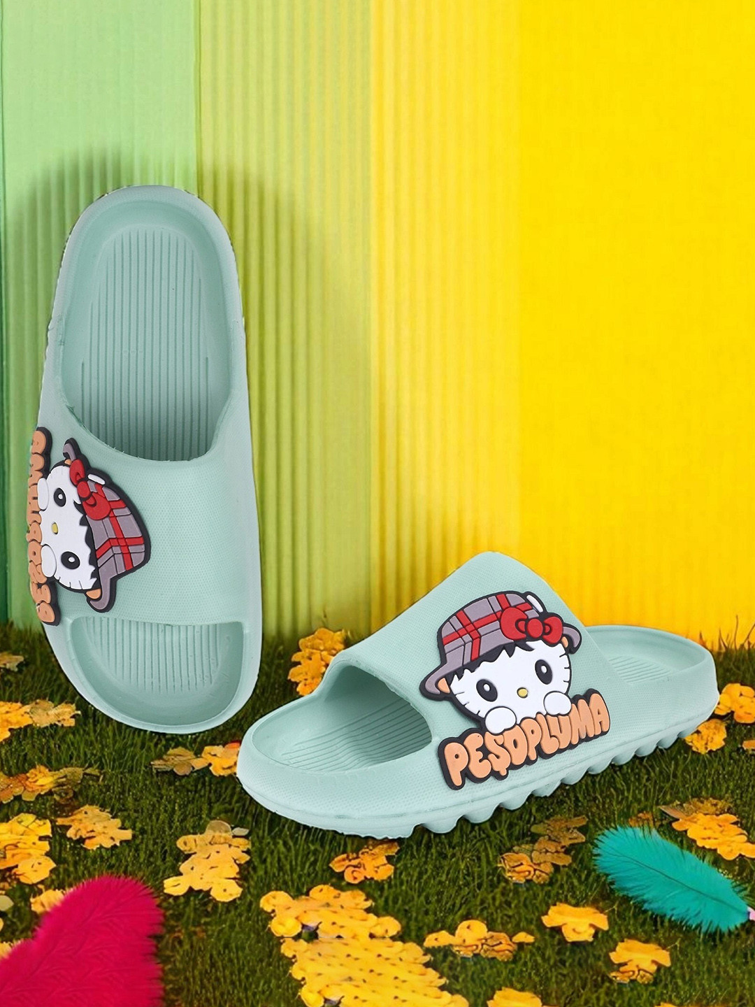 Pampy Angel Women Green Croslite Sliders