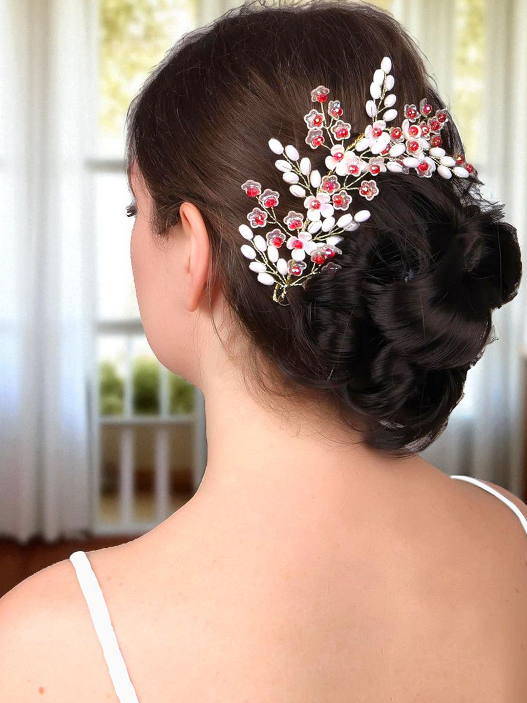 fabula Women Crystal Bridal Hair Vine Tiaras