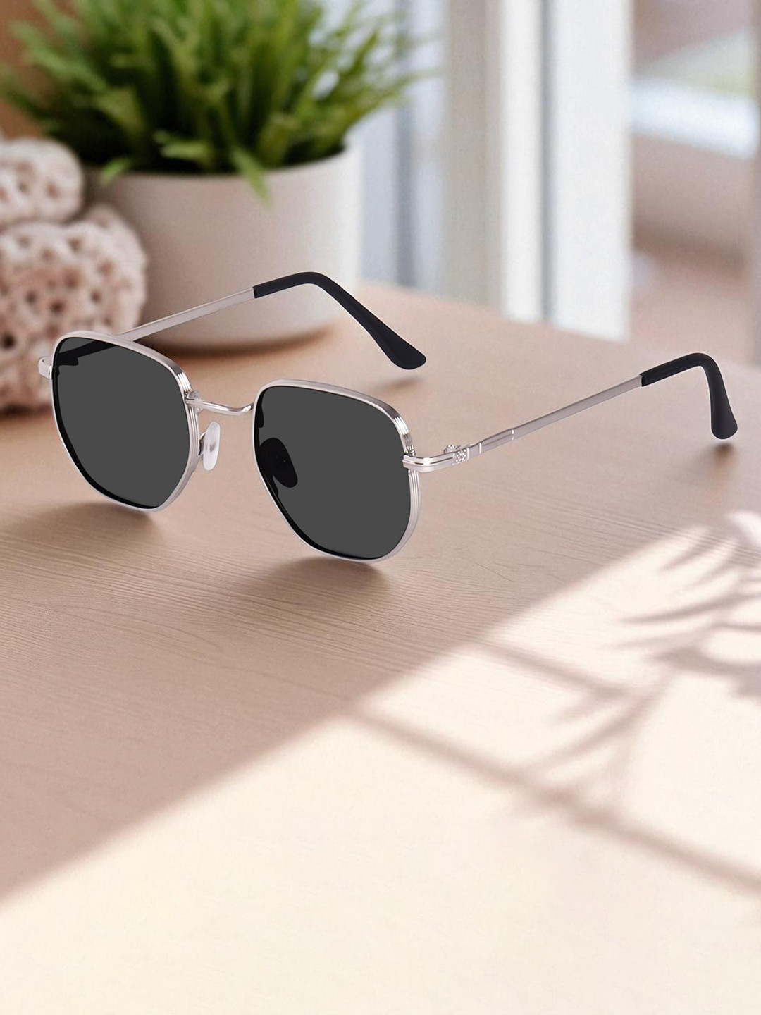 RICH CLUB Unisex Octagonal Sunglasses with UV Protected Lens Oval Sunglass