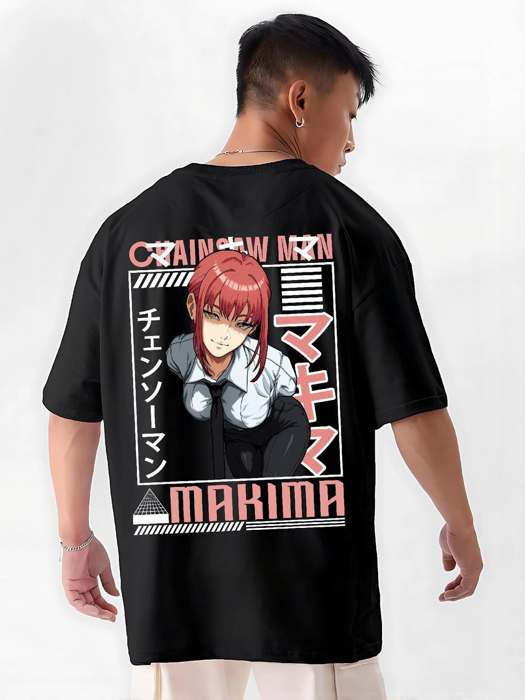 MEGAKART Men Oversized Tees Anime Lifestyle Wear Makima Edition