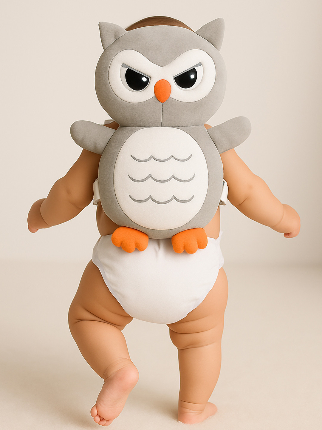 Smartots Grey Owl Crawling & Walking Soft Baby Head Protector