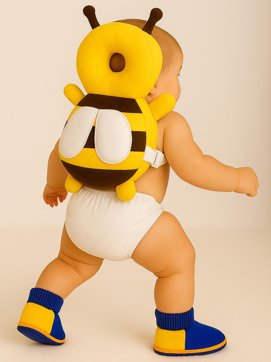 Smartots Honey Bee Crawling & Walking Soft Baby Head Protector with Booties