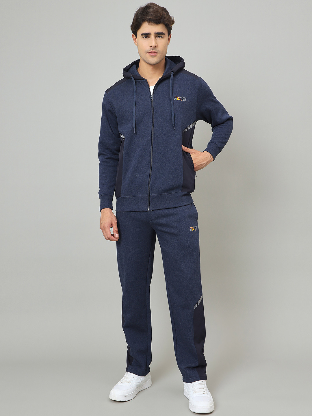 Duke Men Brand Logo Printed Hooded And Mid-Rise Tracksuits