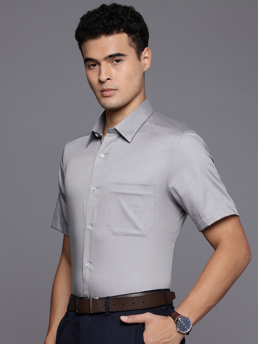 Louis Philippe Classic Fit Pure Cotton Formal Shirt
